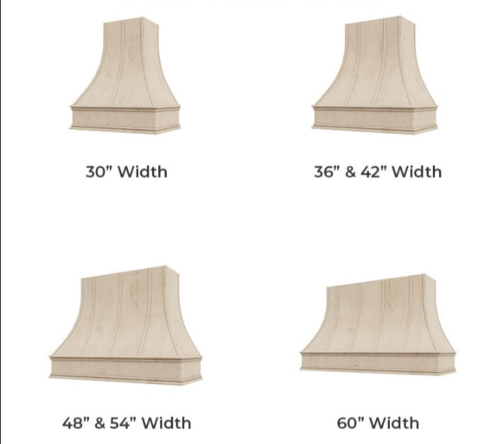 Handcrafted Curved Range Hood